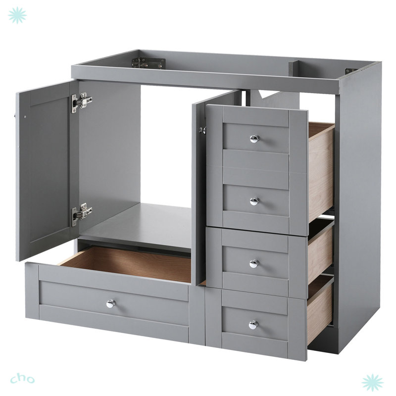 Bathroom Vanity without Sink, Gray
