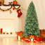 Arbre de Noël 7 pi avec 1375 pointes et 400 lumières à DEL blanc chaud - branches mixtes en PVC + PE, structure à charnières pour une installation facile, support en métal pour un soutien solide, décoration des Fêtes luxueuse-1897714693