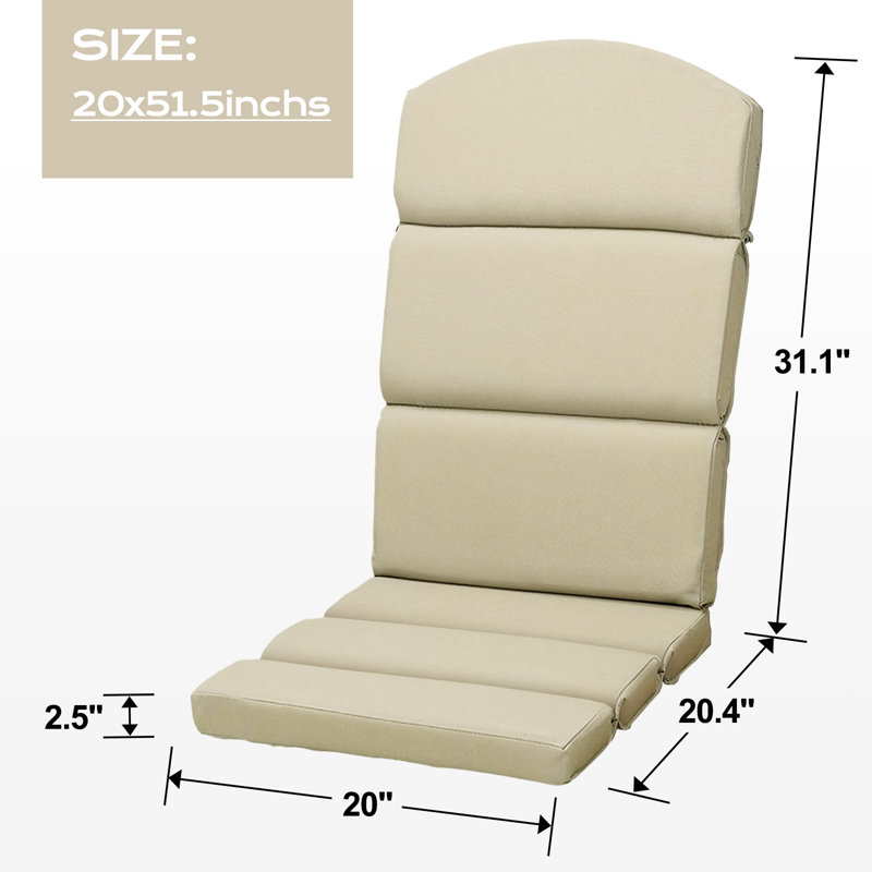  Coussin de chaise Adirondack, Kaki