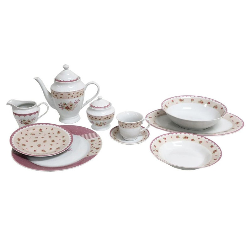 Conwell Piece Porcelain China Dinnerware Set - Service for 8