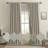 100% Polyester Burlap Blackout Curtains for Bedroom Back Tab Curtains 2 Panels Set-551796426-551796422