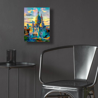 «France Paris Sacred Heart of Montmartre Basilica Of Sacre Heart» par Pedro Gavidia 12 po x 16 po