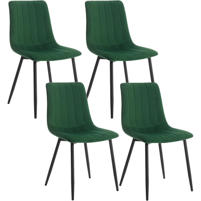 Aghaboy 44.00cm H Velvet Upholstered Side Chair, Green