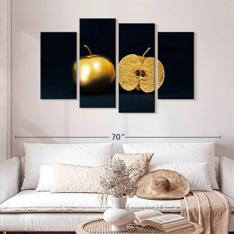 Yarlin Split Golden Apple, 32" H x 52" W