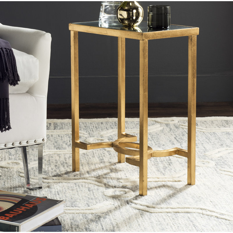 Oxendine Mirrored Glass Top End Table