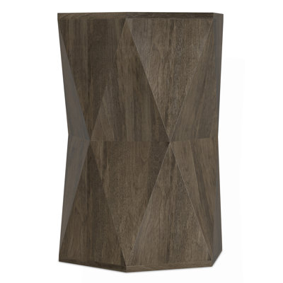 Mckinley 16 inch Wide Solid Mango Wood Hexagon Geometric Accent Table in Ash Grey