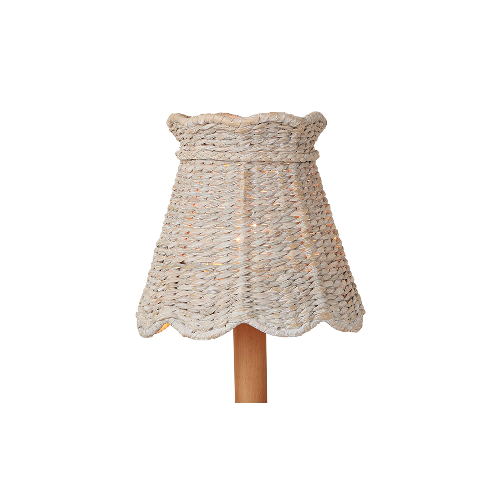 Finnian Natural Tapered Chandelier Shade, Whitewash