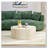 Round Coffee Table with Handcrafted Relief-59860078