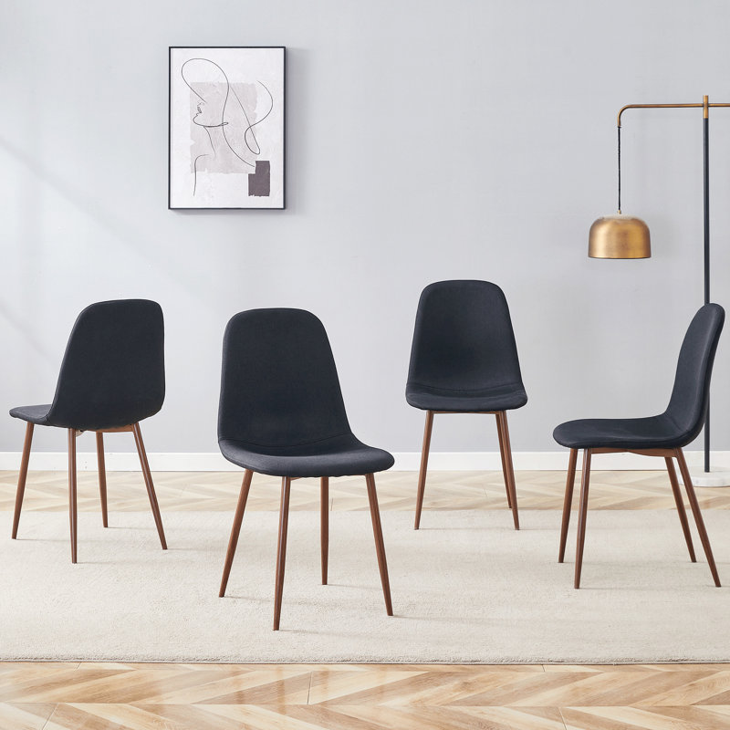 4 choix de salle à manger noirs: pieds en métal couleur noyer pour une collection de luxe 4 élégante et confortable: avec un haut de gamme
