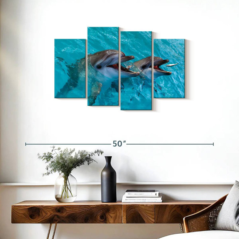 Brampt Cute Dolphins, 22" H x 36" W