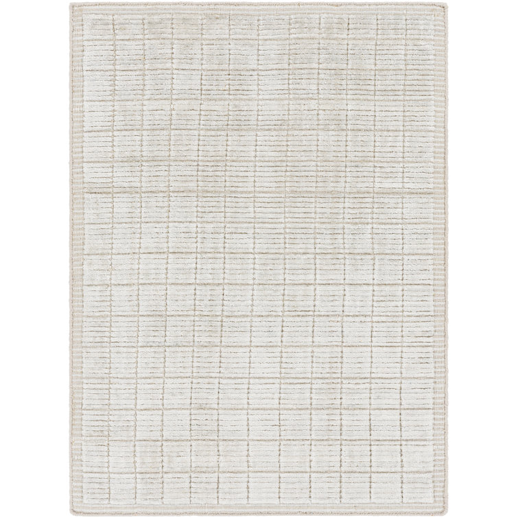 Tapis beige clair / crème tissé à la main Jacey