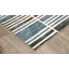 Tapis rayé rayé ivoire / bleu Rayan-200618692