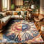 Machine Printed 177cm X 122cm Area Rug