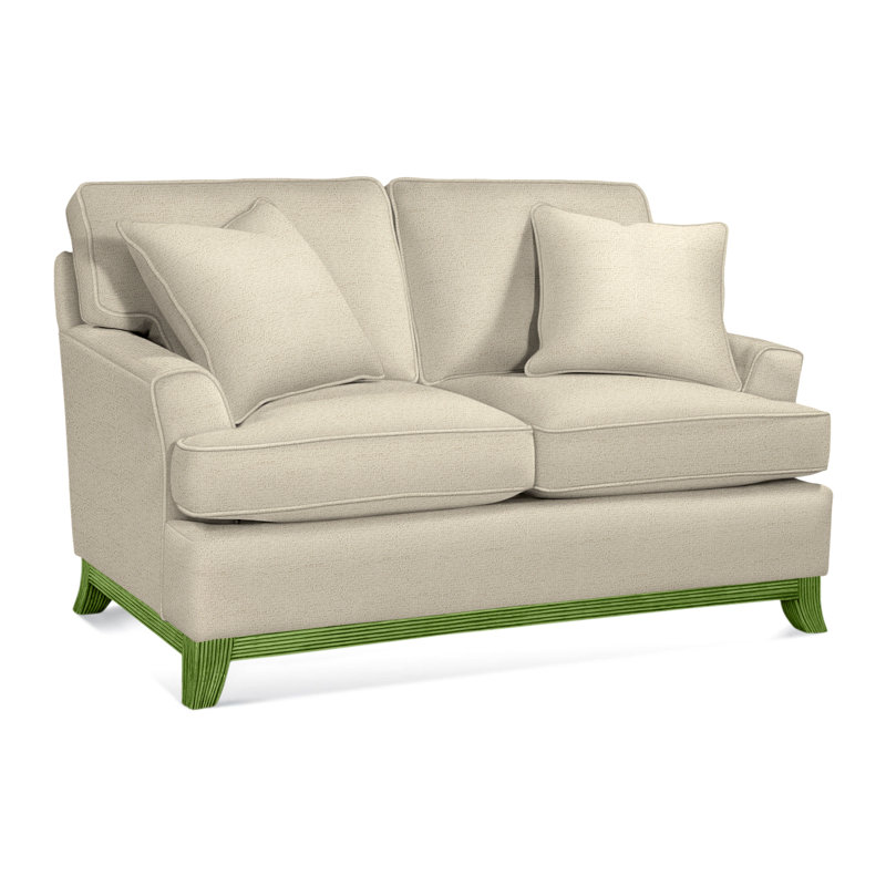 Oaks Way Loveseat, Bisque Finish, Ivory Crypton Performance; 0886-91