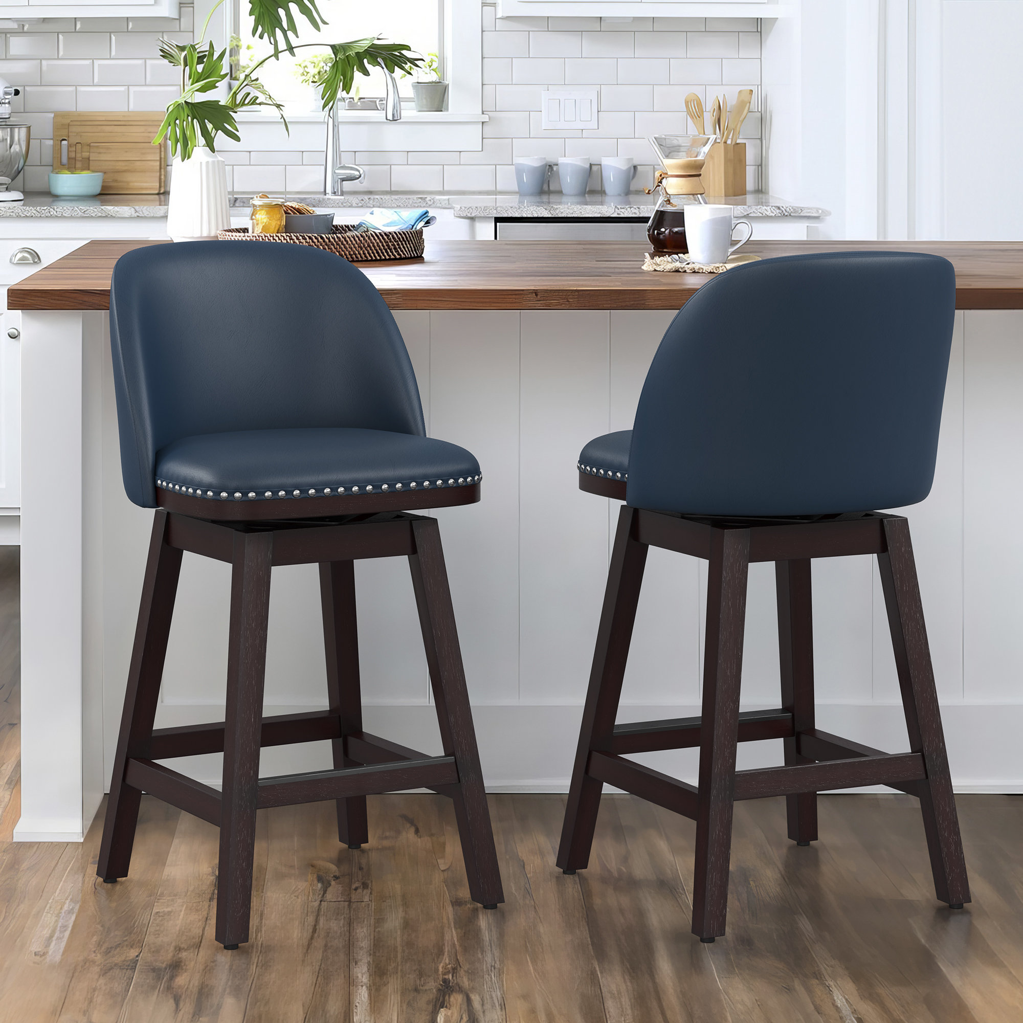Red Barrel Studio® Swivel Bar Stools Set Of 2, 26