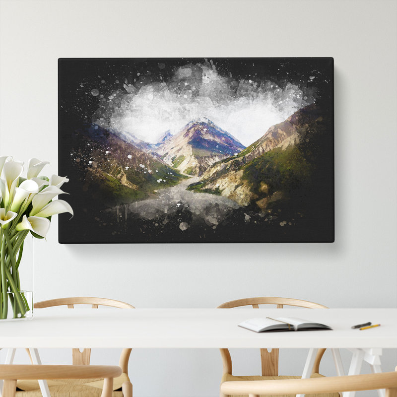 Path Through The Mountains - Wrapped Canvas, 35cm H x 50cm W x 3cm D