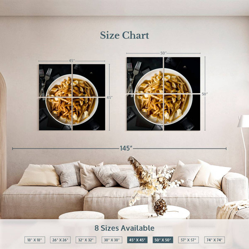 Yarlin Poutine Plate, 50" H x 50" W