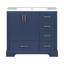 Meuble-lavabo traditionnel de 36 pouces avec lavabo en résine, deux portes et quatre tiroirs pour un rangement organisé-116332709