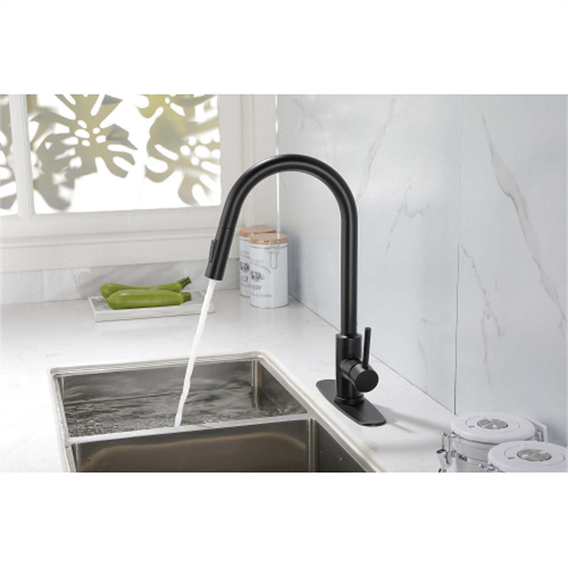 Red Cloud Pull Down Touch Kitchen Faucet, Matte Black
