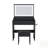 Modern Large Mirror Vanity Desk With Adjustable Lighting, Power Outlet, And Hair Dryer Holder For Bedroom-2125116580