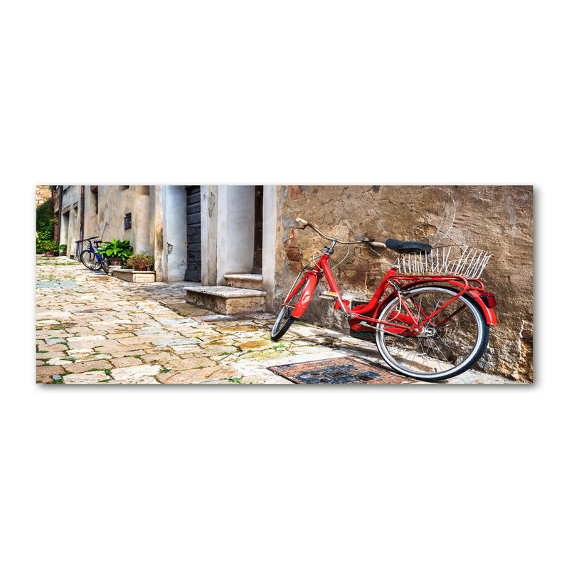 Red Bicycle - No Frame Print on Canvas