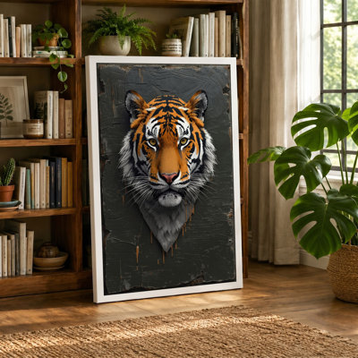 Tiger's Gaze Realism - Wrapped Canvas