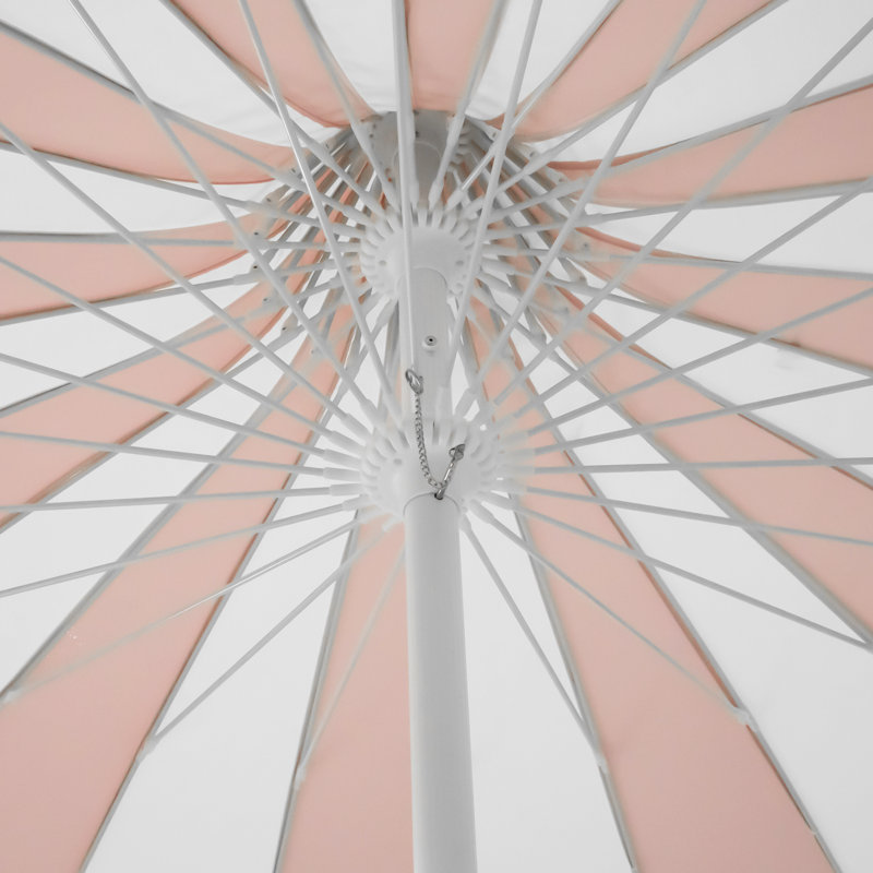 Parasol d'extérieur 8 pi, Rose/Blanc