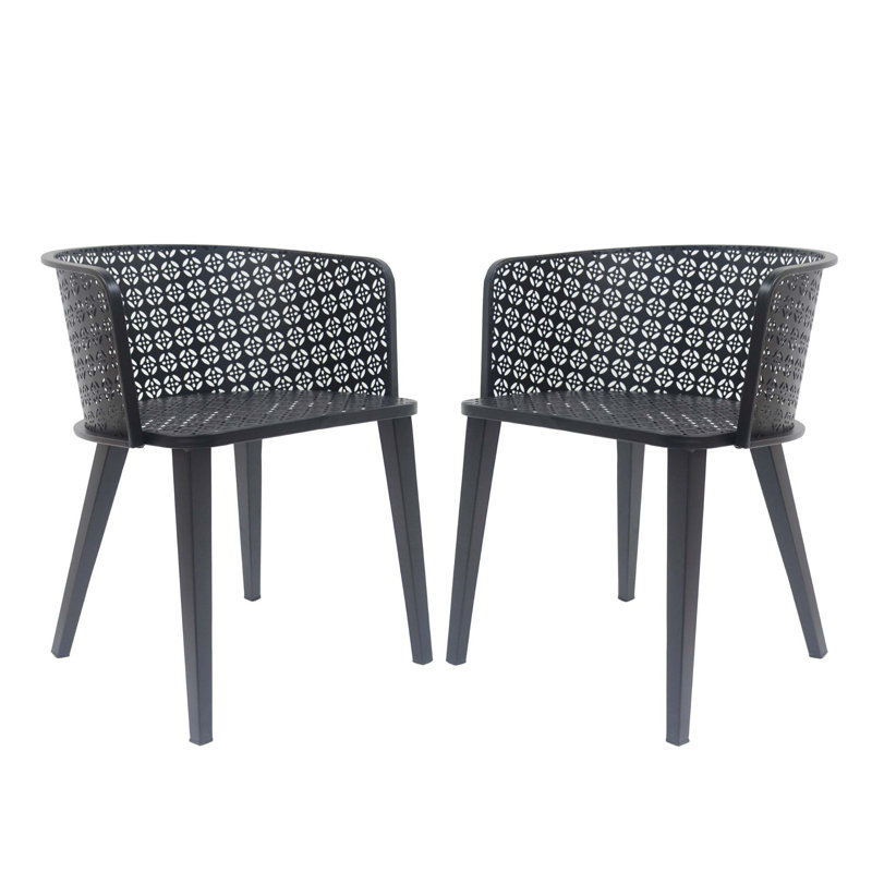 Outdoor Dining Chair Set for Versatile Living Spaces, Black