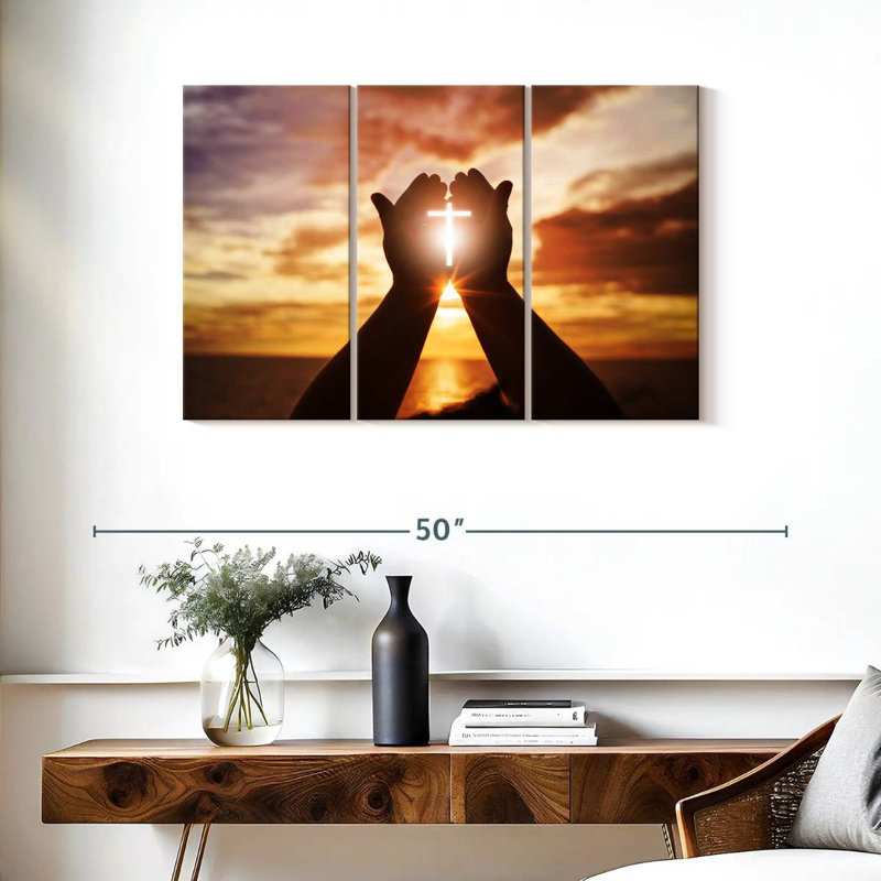 Adella Sunlight Over Cross, 24" H x 38" W
