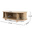 Table d'appoint longue ovale au charme rétro, matériau haute densité, plateau ouvert spacieux et compartiment dissimulé, capacité de charge de 55 lb, table de style rétro facile à nettoyer, surface à gratter, porte d'accès,