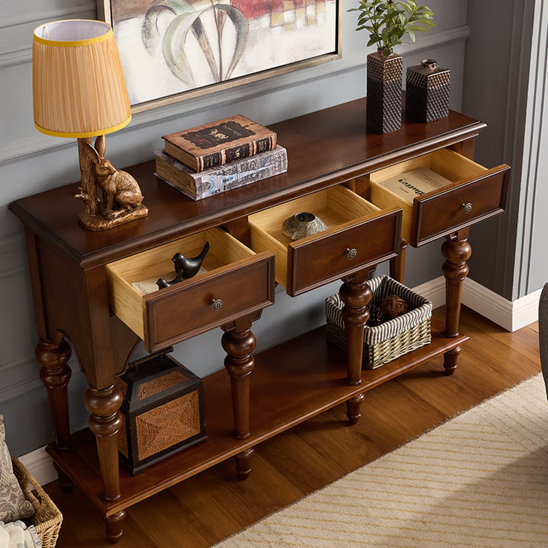 Buffet léger et luxueux, H 36,22 po x l 47,24 po x P 14,96 po , Noyer