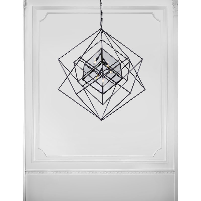 Kelly Wearstler Cubist Large Chandelier, Aged Iron