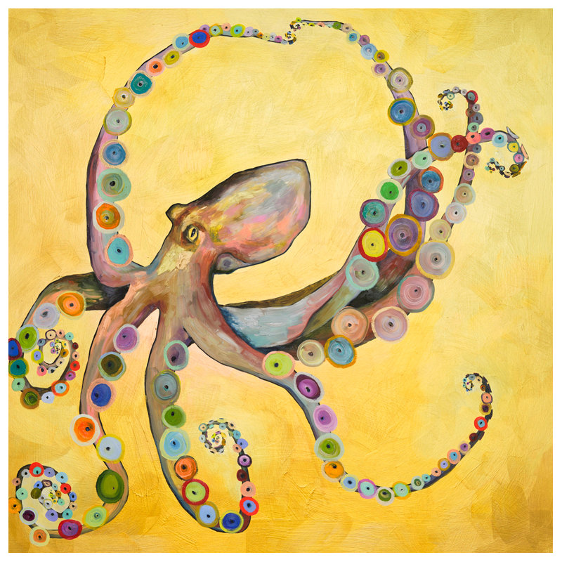 «Octopus on Gold», reproduction sur toile tendue, H 40 po x l 40 po