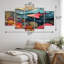 Abstrait Stingray dans un aquarium, collages colorés III - Stingray, art mural - art mural toile, diamant