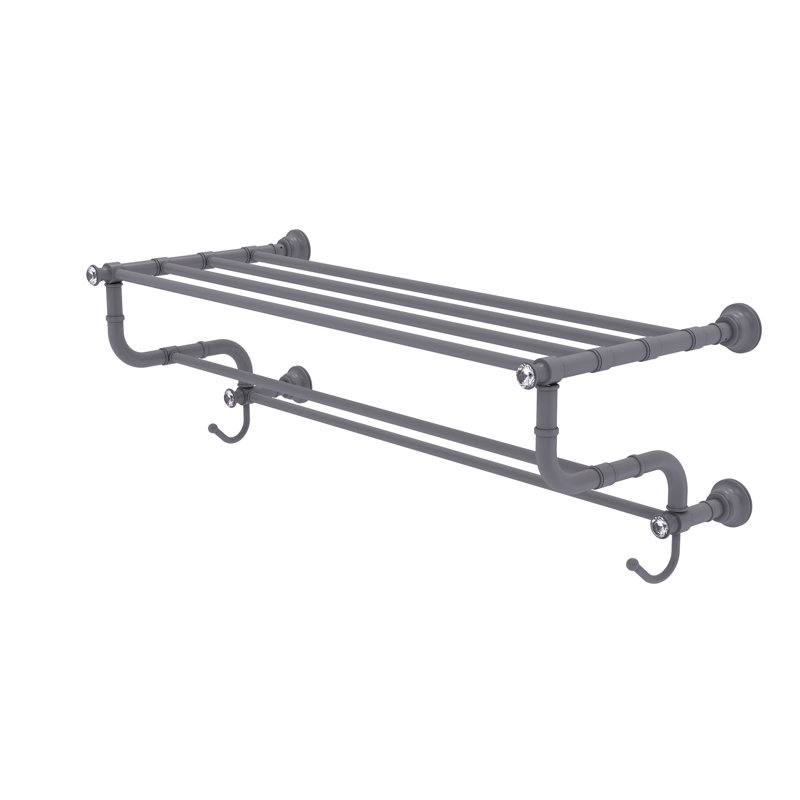 Porte-serviettes mural Freyja, Gris mat, H 10,6 po x l 32 po x P 12,5 po