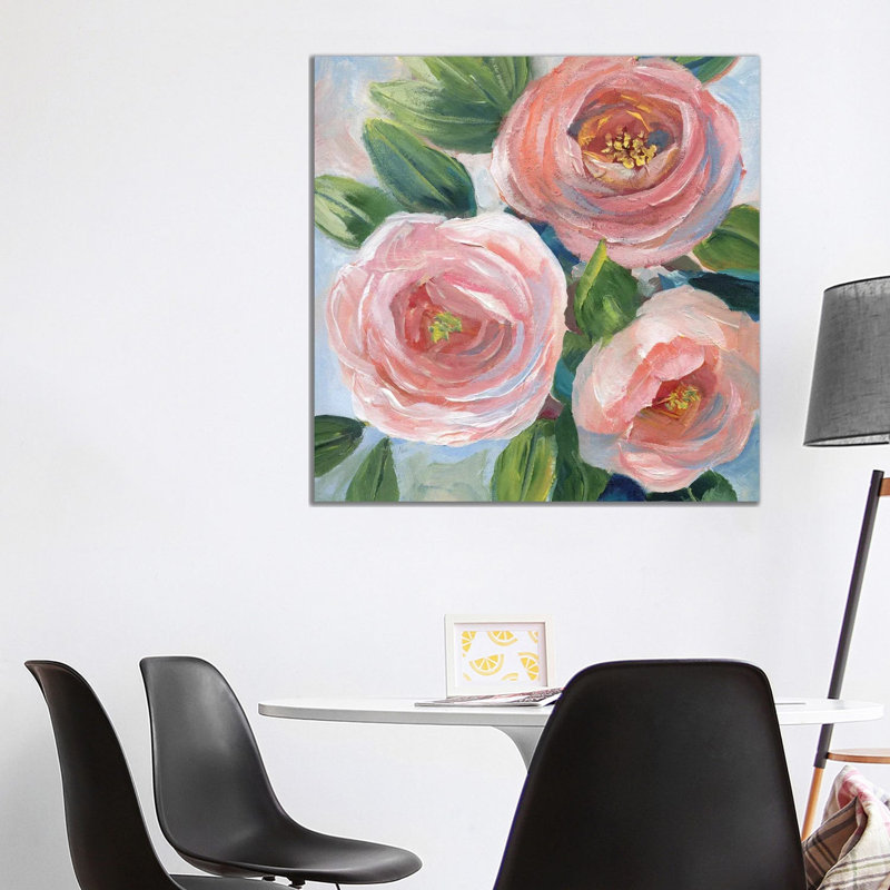 Sweet Peach Bouquet By Nan - Wrapped Canvas Graphic Art by Nan - Wrapped Canvas Gallery-Wrapped Canvas Giclée