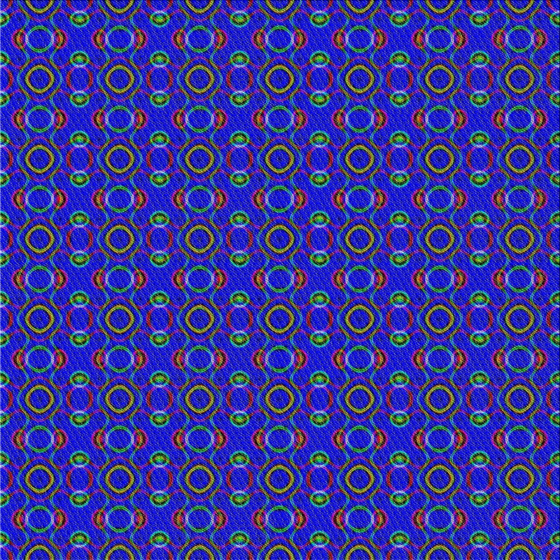 Tapis décoratif bleu géométrique, Carré 8 pi