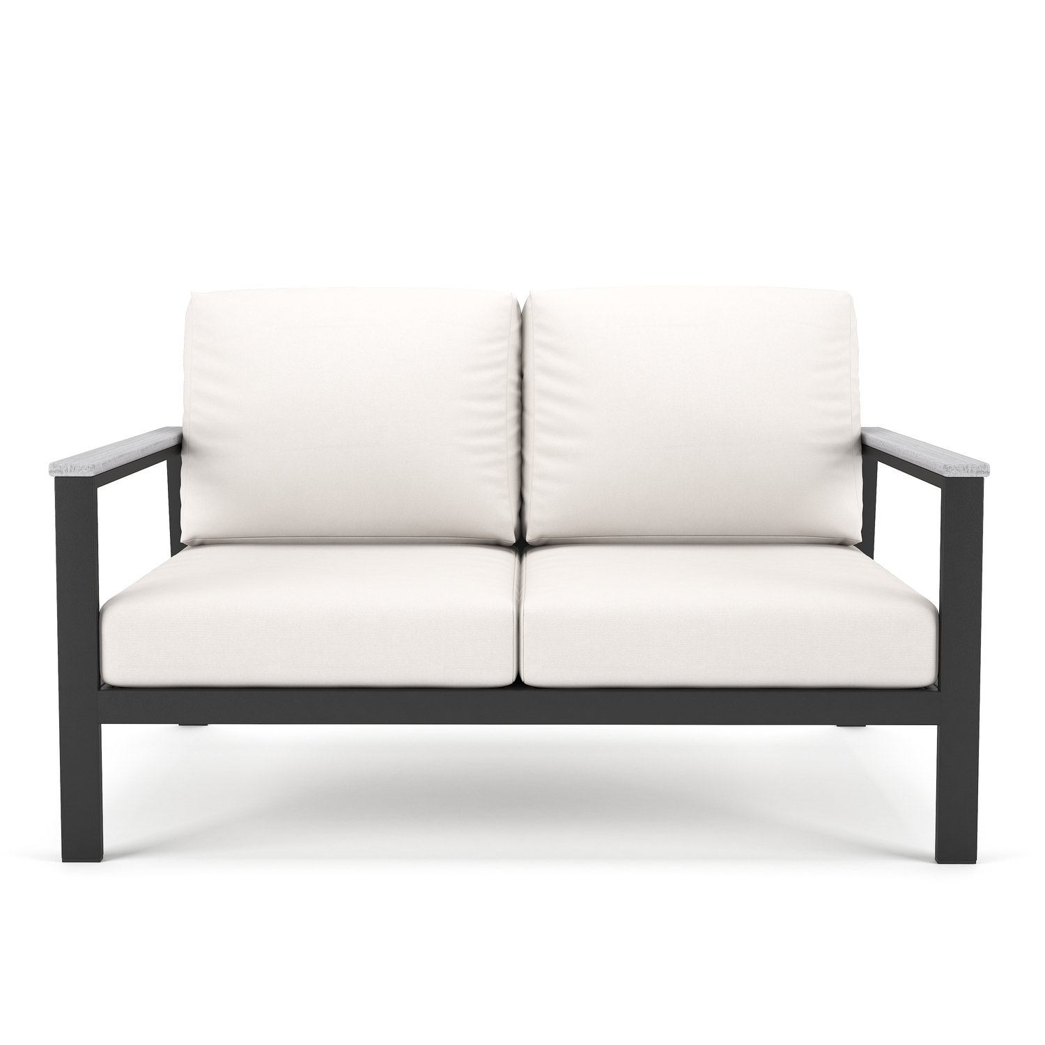 Townsend 55" Sunbrella® Patio Loveseat, Sunbrella Canvas Natural, Yes, Brown