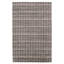Tapis rayé gris foncé en laine tissé à la main Desborough