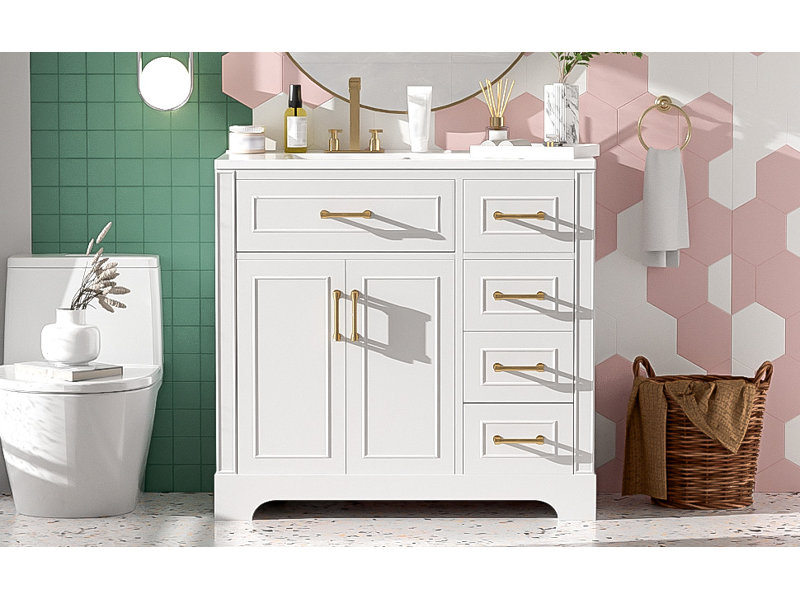 Meuble-lavaWhately de luxe 36 po avec lavaWhately en céramique Whately
