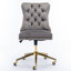 Fauteuil de bureau en velours avec base en métal A&A Furniture-339947772