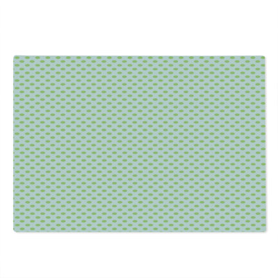 Ambesonne Green Cutting Board Large Vintage Retro Polka Dots Pale Green and White