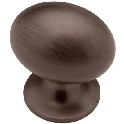 (5 Pack) 1-3/8 inch Large Football Knob Chrome