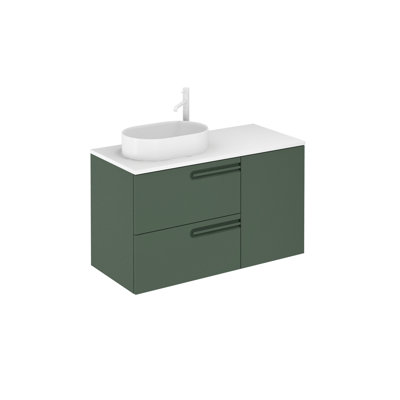 Goltz 41'' Single Bathroom Vanity with Solid Surface Top