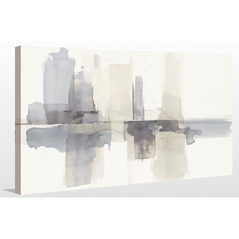 " Improvisation II Gray " Acrylic Print, 24" H x 40" W