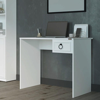 90Cm W Rectangle Computer Laptop Study Desk with 1 Drawer