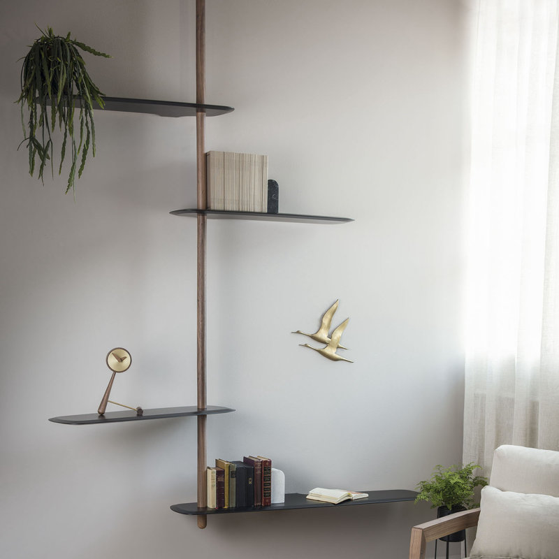 Unica Shelving Ceiling, Black, 65.35" H x 70" W x 11.8" D