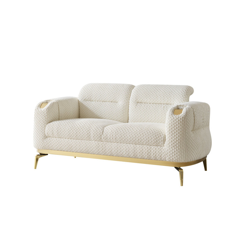 Causeuse de style moderne, Crème, crème