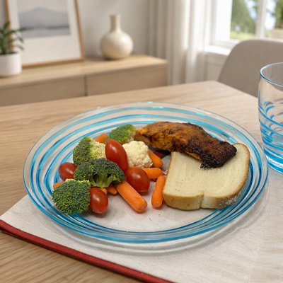 Assiettes plates en acrylique de 30 cm (12 pouces) à motif tourbillon, réutilisables et incassables, sans BPA, compatibles lave-vaisselle, idéales pour toutes les occasions.