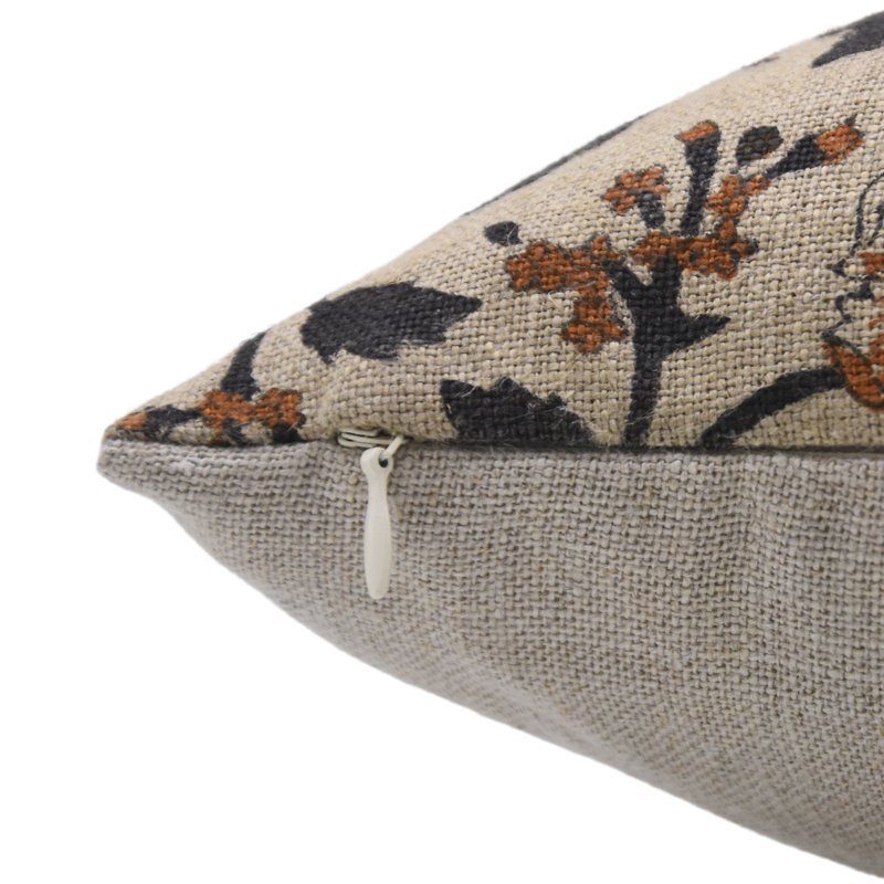 Fabdivine Rameshwaram Hand Block Printed Thick Linen Throw Pillow Cover Handmade Home Décor-14X20 Inch, 20"H x 14"W